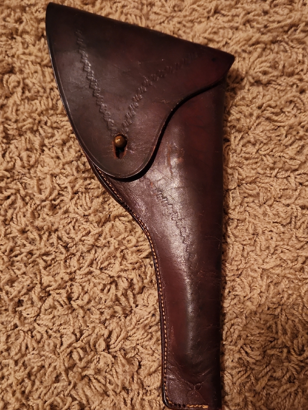 Vintage Brown Leather Holster Flap